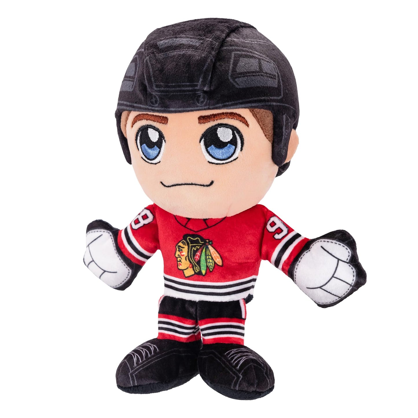 Bleacher Creatures Connor Bedard Plush - 8" Soft Chibi Doll, Chicago Blackhawks, Crystal Velboa Polyester, Model K8-NHP-BHK-CBE