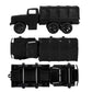 TimMee Plastic Army Men Trucks - Black M34 Deuce and a Half Cargo Vehicles US Made