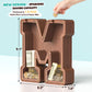 Summidate Wooden Letter Piggy Bank  Extra Thick Large Capacity Piggy Bank for Kids Boys Girls Toddler  Alphabet M Money Bank| Coin Box Birthday  Christmas  Festival