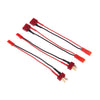 rflaueo 4pcs JST to T-Plug Style Male Female RC Connector Adapter Wire with 20awg 4inch Cable(E82-4)
