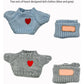Doll Clothes Compatible with Labubu 2 Set Outfits(4 Pieces)  Adorable 17cm/15cm Handcrafted Crochet Doll Clothes Ropa Designer Accessories for La Bubu Hat & Sweaters (Blue &Gray)