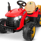 Arbeli 24V Ride On Tractor W/Tiltable & Detachable Trailer, 2X65W Motors, Eva Tires, Remote Control, Bluetooth, Shifter, Music,