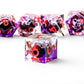 Role dice Skull DND Dice Set, Sharp Edged Resin Dice Set for Dungeons and Dragons, 7pcs RPG Polyhedral D&D Dice, MTG Role Playin