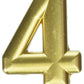 Amscan #4 Metallic Birthday Candle | Gold | Party Supply | 1 piece