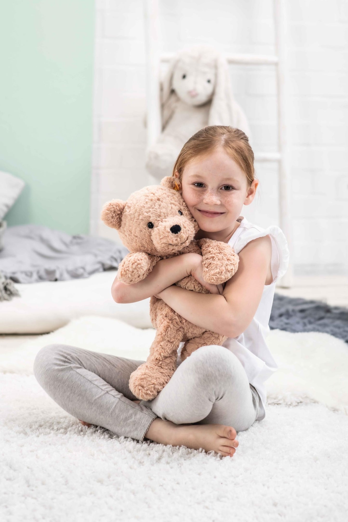 Steiff Jimmy Teddy Bear  enhanced Teddy Bear Stuffed Animal  Teddy Bear Toys  Stuffed Teddy Bear  Teddy Bear Plush  Plushy Toy for Girls Boys and Kids  Soft Cuddly Friends (Light Brown  16)