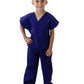 Natural Uniforms Childrens Scrub Set-Soft Touch-Role Play Costume Set (True Navy Blue, 8/10)