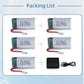 Tosiicop 3.7V 400Mah Lipo Battery - 5Pcs Drone Batteries with 5in1 USB Charger for Syma Q11 H99W H31 H6C H98 TR-C385 TR-P51 TR-F