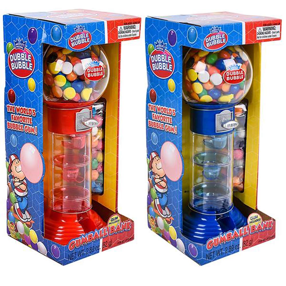 The Dreidel Company Spiral Fun Gumball Bank 10.5'' Inches Tall, Assorted (Single)
