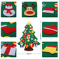 3FT DIY Felt Christmas Tree for Kids with 31pcs Detachable Ornaments,Wall Hanging Xmas Christmas Decorations with String Light (