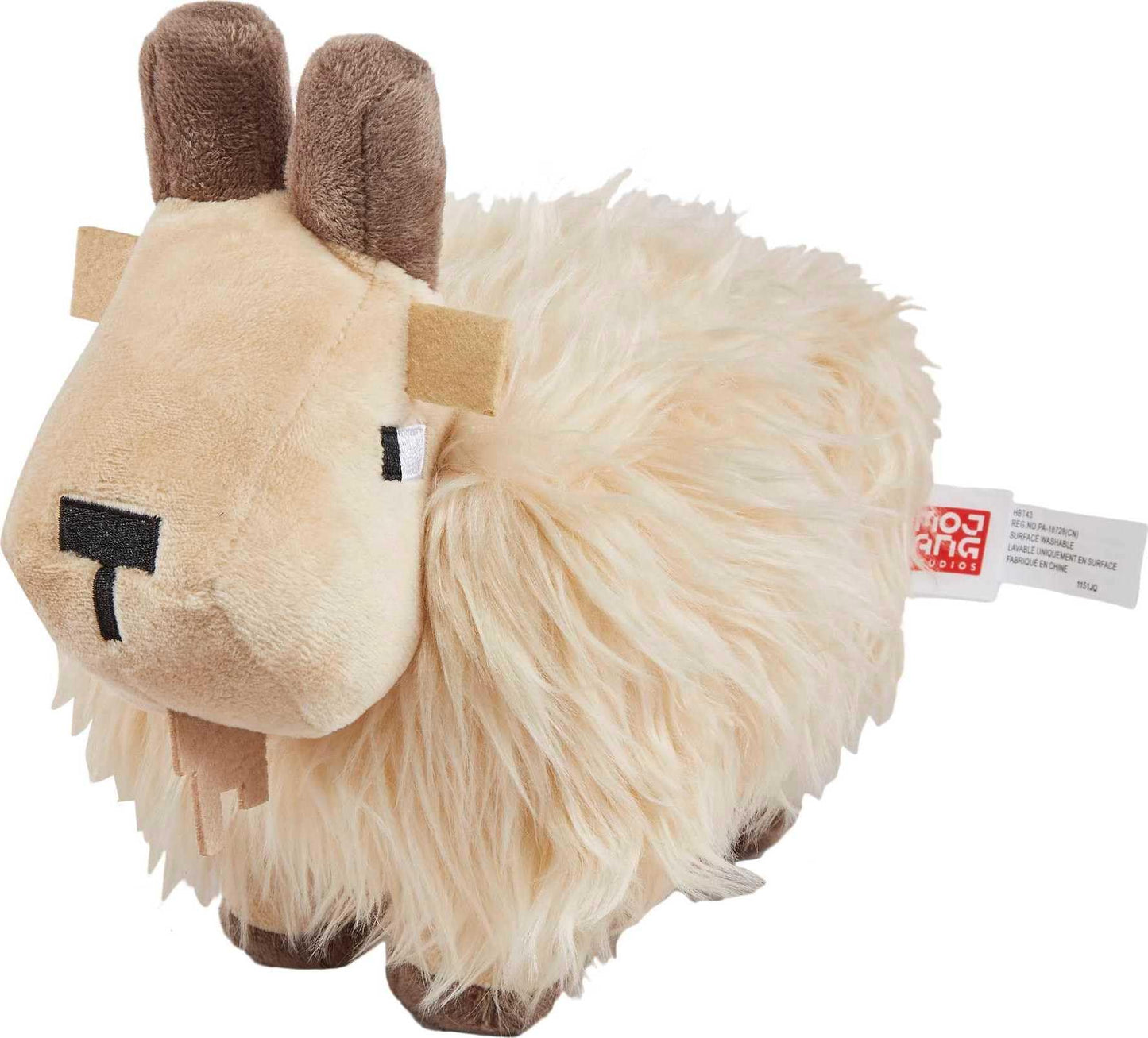 Mattel Minecraft Goat Plush Toy, 8-inch Soft Doll, Polyester, Multi Color, Model HBT43