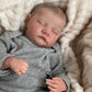 Fockof Realistic Reborn Baby Dolls Girl 17-Inch Soft Vinyl Lifelike Real Life Baby Dolls Babe Reborn Accessories For 3+ Years Old (Gray)