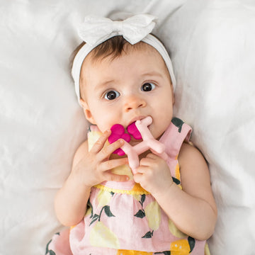 Boon Prance Unicorn Silicone Baby Teether - Dishwasher Safe Baby Teething Toys - Teething Relief For Babies - Baby Items Made Without Bpa Or Pvc - Pink
