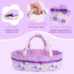 Aori 8 Pcs Reborn Baby Dolls Clothes With Bassinet For 16-18 Inch Baby Doll, Purple Carrier Bed And Baby Doll Clothes Accessorie
