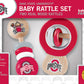 MasterPieces NCAA Ohio State Buckeyes, Natural Wood, Non-Toxic, BPA, Phthalates, & Formaldehyde Free, Baby Rattle, 2 Pack