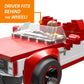Mega Hot Wheels Building Toy Race Car Playset, 83 Chevy Silverado With 89 Pieces, 1 Micro Action Figure Driver, Red, Kids Age 5+ Years