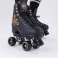 Rio Roller Rose Roller Skates - Unisex Indoor/Outdoor Quad Roller Skates For Women And Men (Mens 7 / Ladies 8, Black/Rose Gold)