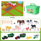 Farm Toy Set And Kids Activity Play Mat With Tractors, Animals, And Large Playmat Farm, Interactive Early Learning Toys For Toddler Boys And Girls - Great Gift For Birthday And Christmas