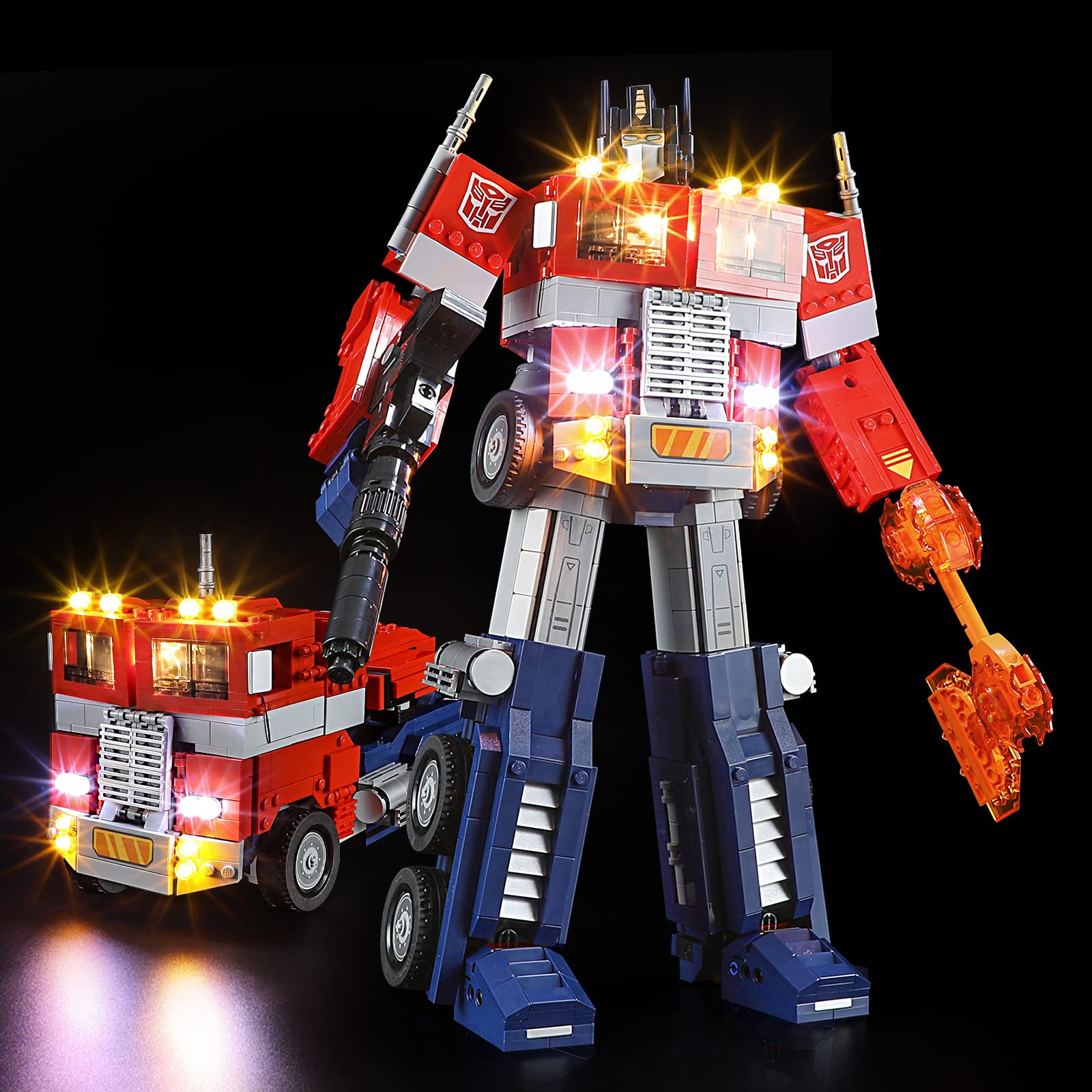 Yeabricks Led Light For Lego 10302 Creator Expert Optimus Prime Building Blocks Model (Lego Set Not Included)