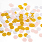 MOWO Confetti Circles Wedding Party Decor and Table Decor, 1.2 in Diameter (glitter gold pink and white mix,200pc)