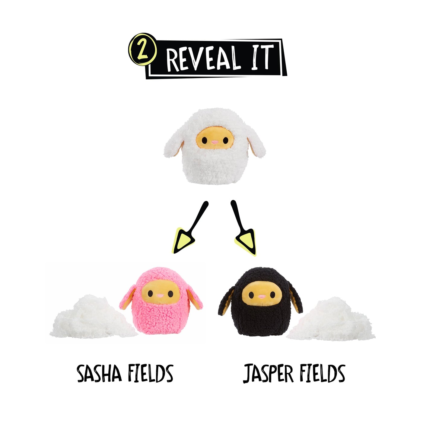 Fluffie Stuffiez Sheep Small Collectible Feature Plush - Surprise Reveal Unboxing Huggable Tactile Play Fidget Diy Ultra Soft Fluff