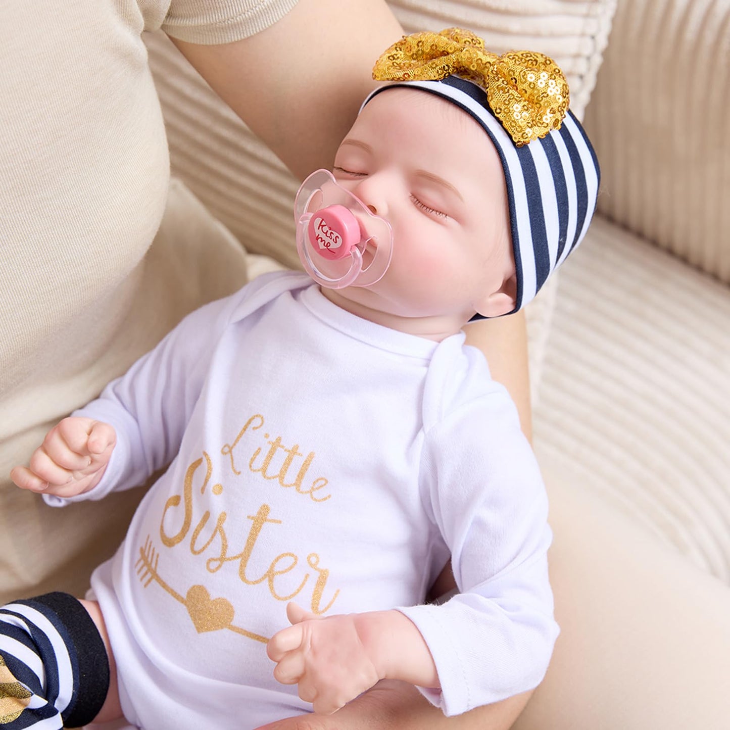 Reborn Baby Dolls -18 Inch Cute Soft Vinyl Realistic Baby Doll With Complete Accessories Perfect For Accompany Cuddling,Christma