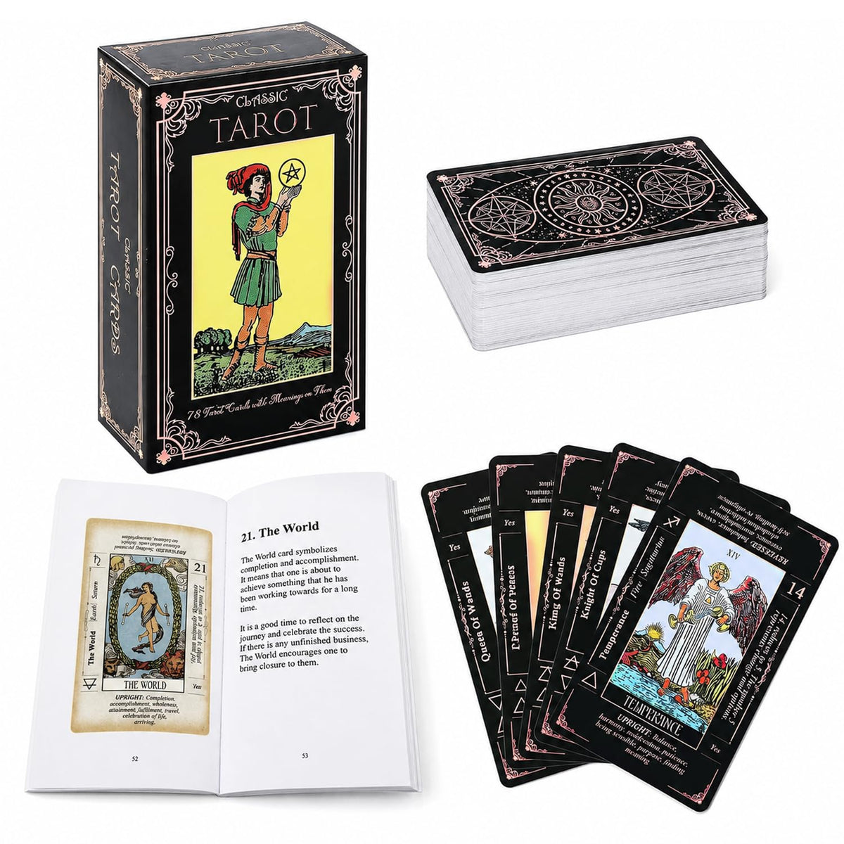 Patpat Tarot Cards 78 Card Classic Deck With Meanings