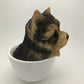 Pacific Giftware Adorable Teacup Pet Pals Puppy Collectible Figurine 5.75 Inches (Yorkie)