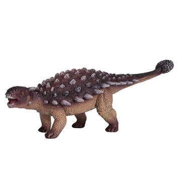 Mojo Ankylosaurus Realistic Dinosaur Hand Painted Toy Figurine, Brown