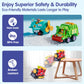 HOLA Toys for 1 2 3 Year Old Boy Birthday Gift - 3 PCS Friction-Powered Trucks & Propeller Plane Toy, Garbage Truck & Train Todd