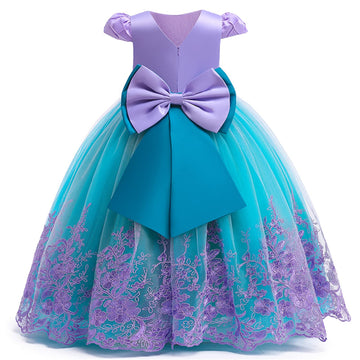 Purfeel Girls Mermaid Princess Dress Kids Mermaid Costume Dress Up For Ariel 5-6Years