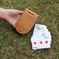 Travel Cribbage Board Game Set, Portable Cribbage Boards Unique 2 Track Cribbage Board, Foldable Pu Mini Cribbage Board With 4 C