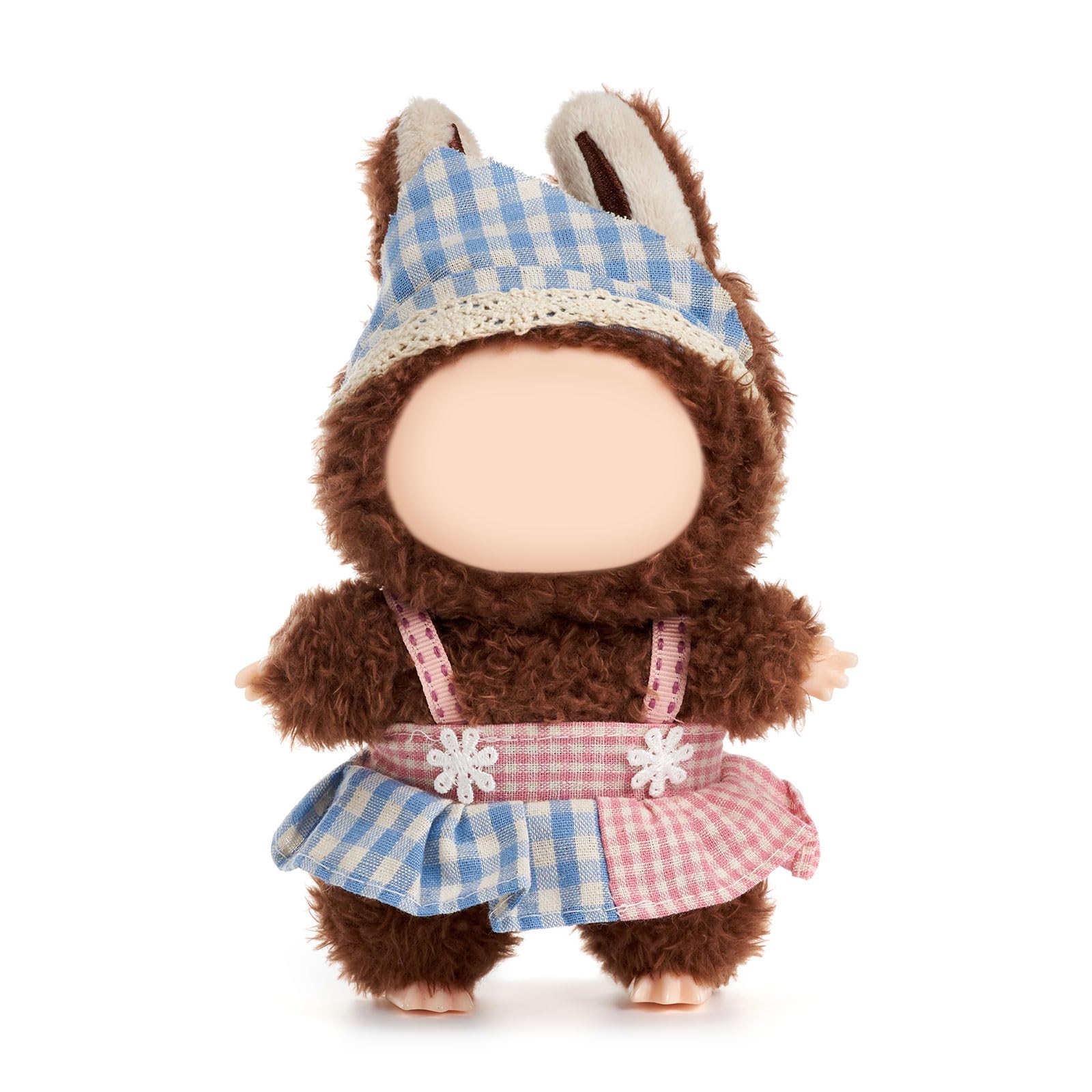 Clothes for Doll(NO Doll Included)  15/17cm Doll Clothes Set for Doll Outfit Accessories for Dolls(Plaid Dress)