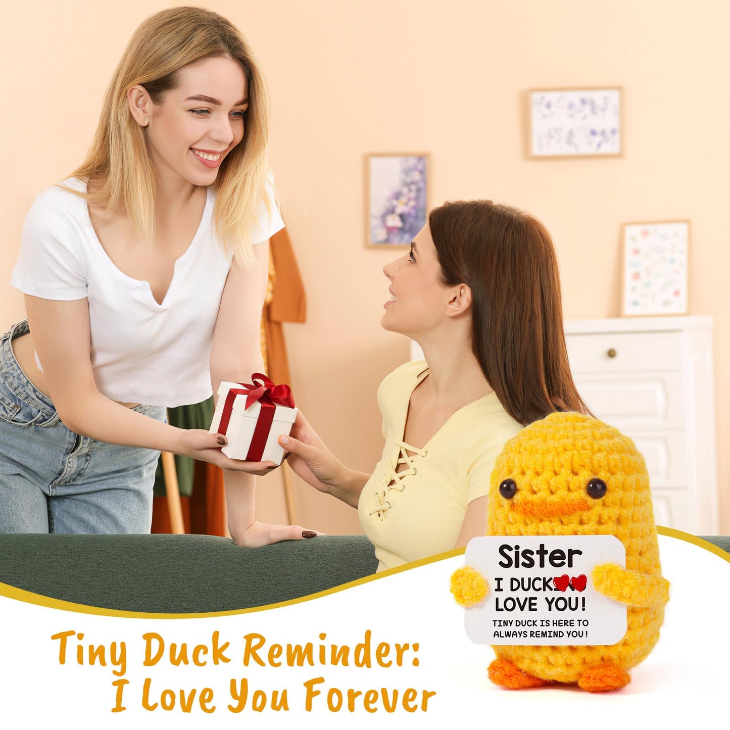 Mbl Sister Birthday Handmade Funny Cute Small Duck For Sisters Sis Big Little Sister From Sister Birthday Christmas Stocking Stu