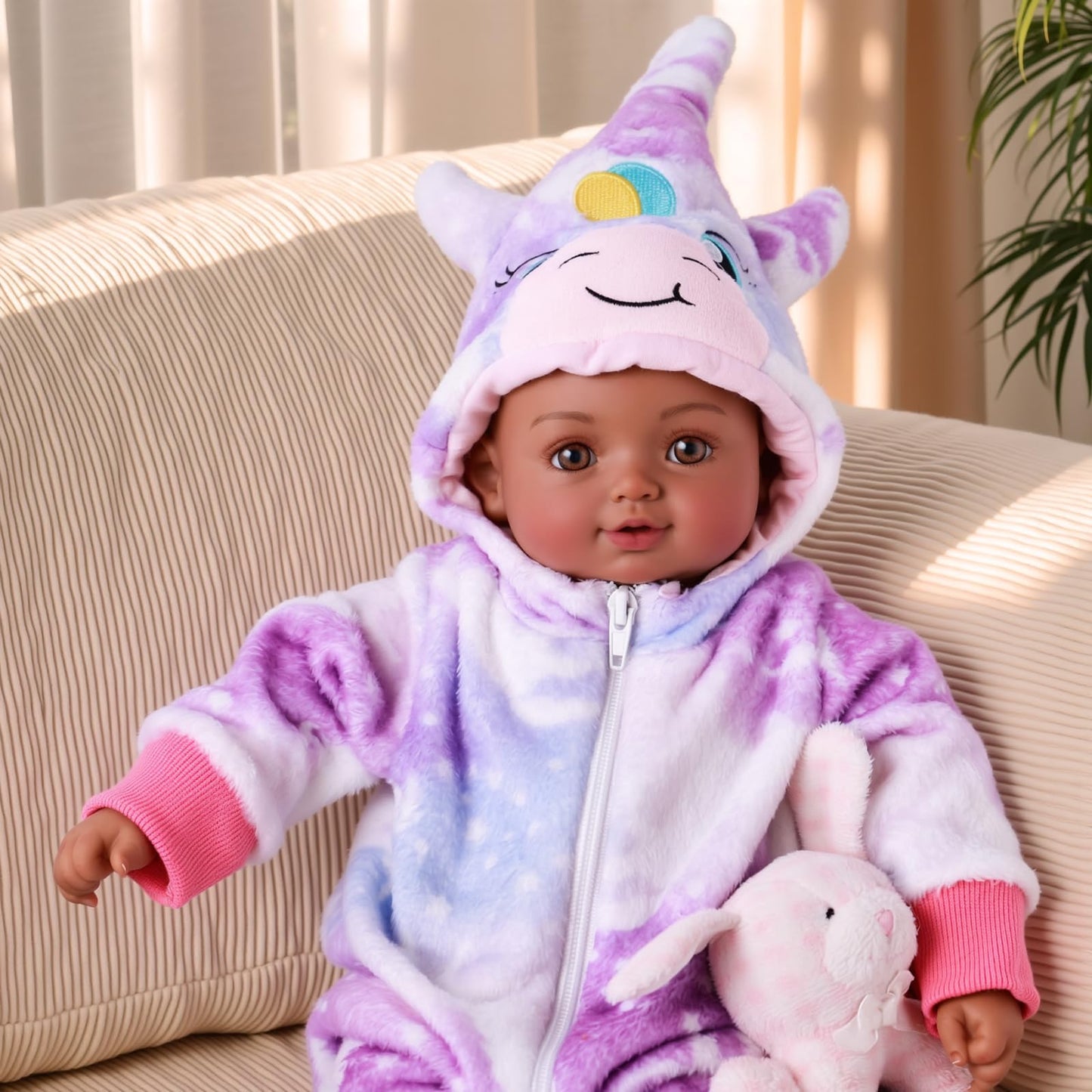 BABESIDE Black Baby Dolls  15 Inch Realistic Cute Soft Body Baby Doll Real Life Baby Dolls with Accessories for 3+ Year Old Girls Gifts  Pretend Play  Collection