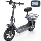 Caroma Peak 1200W Electric Scooter with Seat 30 Miles Range 20Mph Max Speed 12 Tire Foldable Electric Scooter for mature-themed 265lb Max Load(Grey)