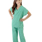 Natural Uniforms Childrens Scrub Set-Soft Touch-Role Play Costume Set (Surgical Green, 7)