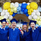 Blue Yellow Balloon Garlands, Pastel Blue Yellow White Balloon Arch Kit, 18/12/10/5 Inch Different Sizes Royal Blue Yellow Latex
