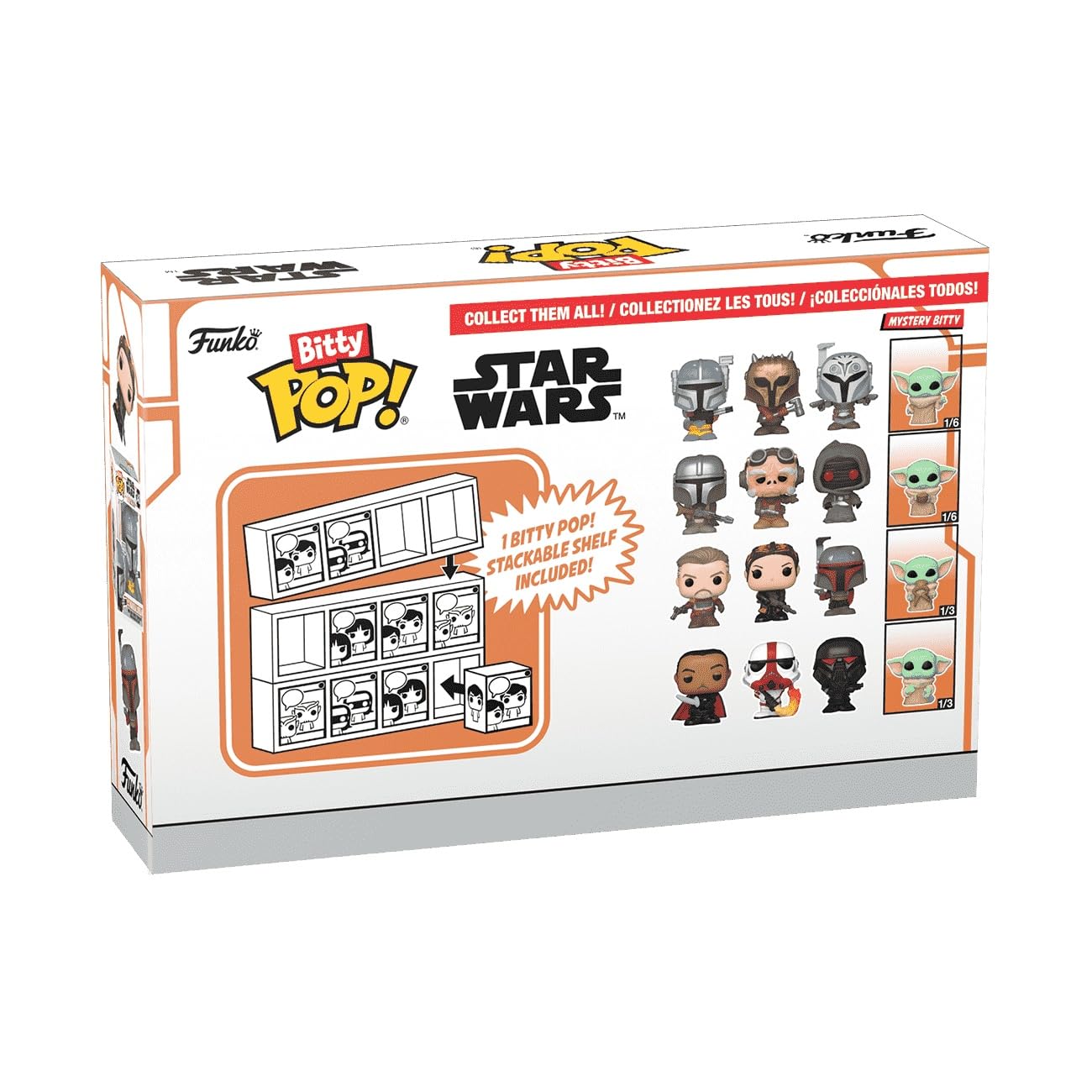 Funko Bitty Pop! Mandalorian 4 Pack - The Mandalorian, Bitty Pop! Kuiil, Bitty Pop! Offworld Jawa, And A Mystery Bitty Pop! Figure And A Surprise Mystery Mini Figure - 0.9 Inch (2.2 Cm)