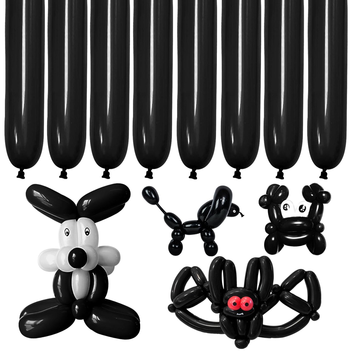 Lxzfcrg 260 Balloons, Thickening Long Balloons For Tying Balloon Arch, Twisting Latex Animals Magic Modeling Skinny Birthday Bal
