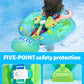 Laycol Baby Swimming Float Inflatable Baby Pool Float Ring With Sun Protection Canopy,Add Tail No Flip Over For Age Of 3-36 Months (Dinosaur, S)