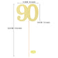 Gexolenu No 90, 10 Pack Double-Sided Gold Glitter 90Th Birthday Centerpieces For Tables, Number 90 Birthday Table Toppers Party