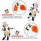 Camlinbo Child Inflatable Halloween Costume Cow For Kids Boys Girls Full Body Blows Up Halloween Costumes Cosplay Party