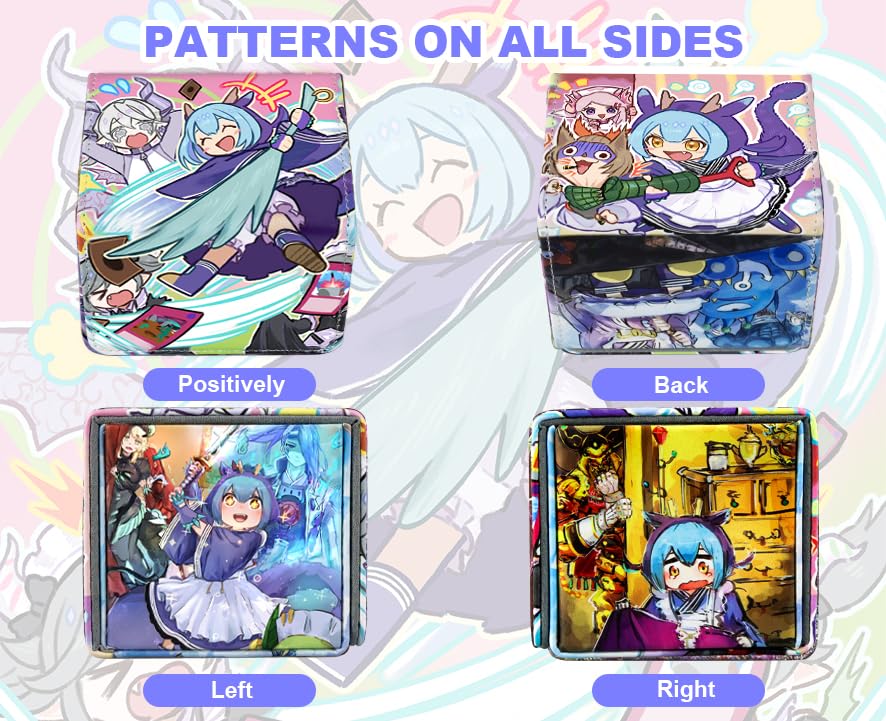 sabermaster Card Deck Box Fits for YGO MTG 100+ Card Storage Box Trading Games PU Leather Storage enhanced Deck Case (Dragonmaid)