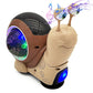 Tipmant Baby Toddler Electric Snail Toy Cute Electronic Animal Crawl, Play Music, Luminous Light Kids Birthday (Brown)