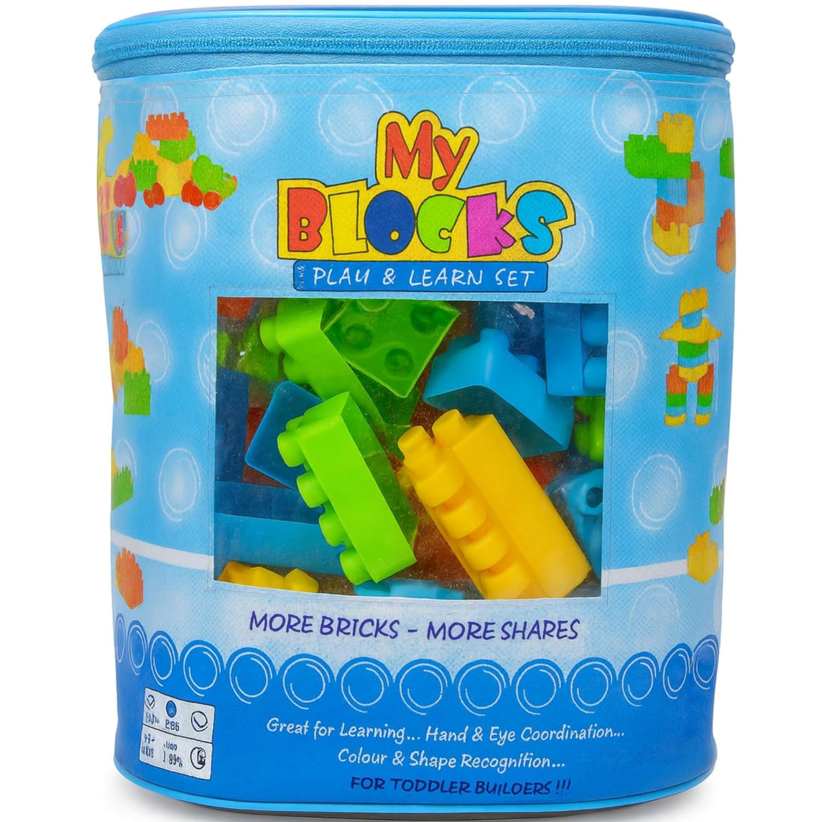 Space Enterprises Building Blocks Play Set For Kids  Colorful Plastic Learning Blocks Toy For Babies, Stacking & Construction B