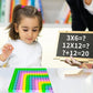 12x12 Math Pop Board for Kids - Interactive Multiplication Table Chart with Poppable Bubbles, STEM Sensory Learning Toy, Classro