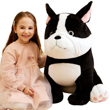 Ikasa Giant Dog Stuffed Animal French Bulldog Plush Toy,25' Large Big Jumbo Puppy Soft Toys, Huge Size Cute Fluffy Fat Plushie,Gifts For Kids Girl