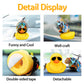 Wonuu Rubber Yellow Duck Car Ornaments Cool Duck Car Dashboard Decorations With Propeller Helmet Sunglasses (Underwater World-Yellow G)