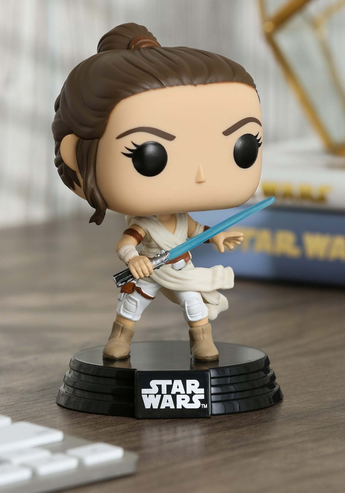 Funko Pop! Star Wars Rey Figure - Vinyl, Standard Size, Multicolor, Model 39882