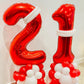 LHOAVWE 40 Inch Red Foil Mylar Number 21 Balloons - Jumbo Aluminum Birthday Party Decorations